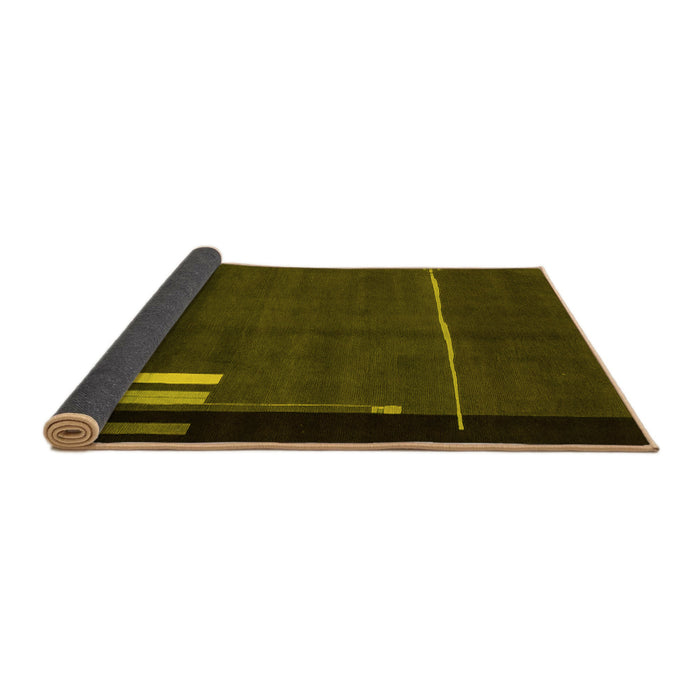 Sideview of Abstract Yellow Modern Rug, abs1856yw