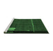 Sideview of Machine Washable Abstract Emerald Green Modern Area Rugs, wshabs1856emgrn