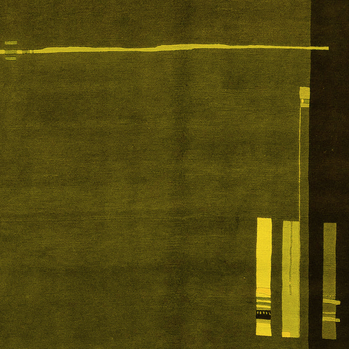 Machine Washable Abstract Yellow Modern Rug, wshabs1856yw