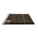 Sideview of Machine Washable Abstract Brown Modern Rug, wshabs1856brn