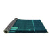 Sideview of Abstract Turquoise Modern Rug, abs1856turq