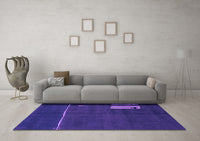 Machine Washable Abstract Purple Modern Rug, wshabs1856pur