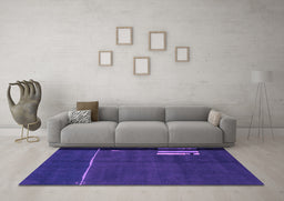 Machine Washable Abstract Purple Modern Area Rugs in a Living Room, wshabs1856pur