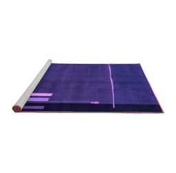 Sideview of Machine Washable Abstract Purple Modern Area Rugs, wshabs1856pur