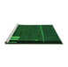 Sideview of Machine Washable Abstract Green Modern Area Rugs, wshabs1856grn