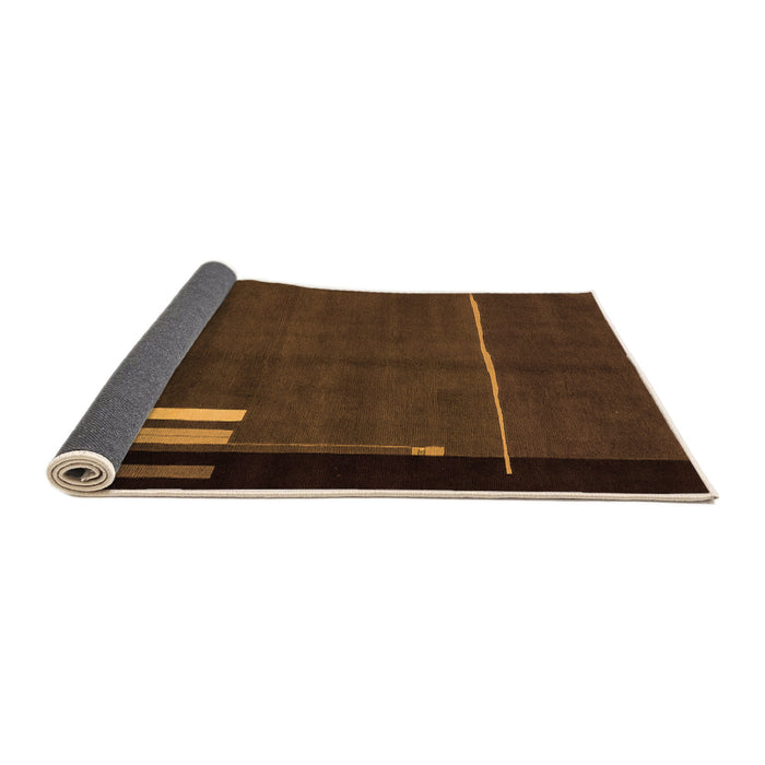 Sideview of Abstract Orange Modern Rug, abs1856org