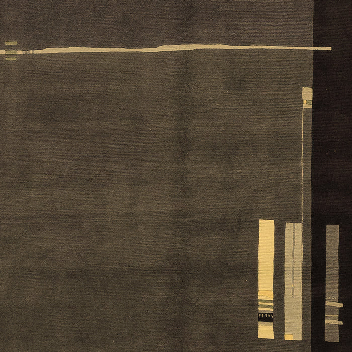 Abstract Brown Modern Rug, abs1856brn