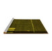 Sideview of Machine Washable Abstract Yellow Modern Rug, wshabs1856yw