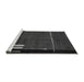 Sideview of Machine Washable Abstract Gray Modern Rug, wshabs1856gry