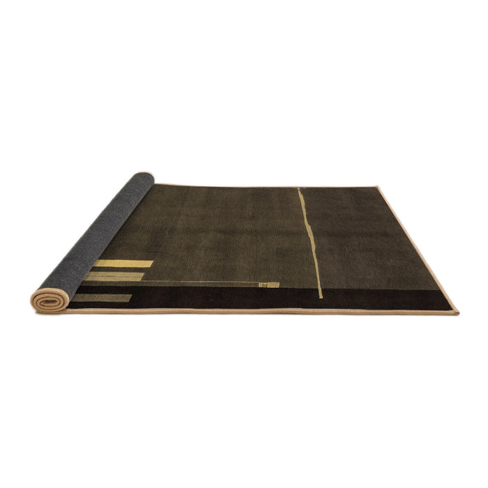 Sideview of Abstract Brown Modern Rug, abs1856brn
