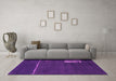 Machine Washable Abstract Pink Modern Rug in a Living Room, wshabs1856pnk