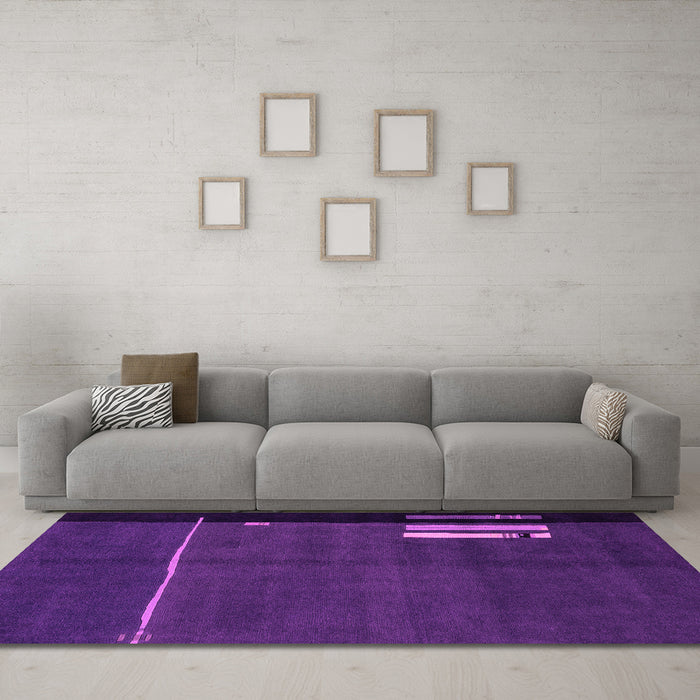 Machine Washable Abstract Pink Modern Rug in a Living Room, wshabs1856pnk