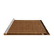 Sideview of Machine Washable Abstract Saddle Brown Rug, wshabs1857