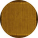 Round Abstract Yellow Modern Rug, abs1857yw