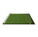 Sideview of Machine Washable Abstract Green Modern Area Rugs, wshabs1857grn