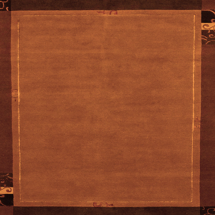 Square Abstract Orange Modern Rug, abs1857org