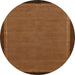 Round Abstract Saddle Brown Modern Rug, abs1857