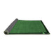 Sideview of Abstract Emerald Green Modern Rug, abs1857emgrn