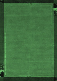 Abstract Emerald Green Modern Rug, abs1857emgrn