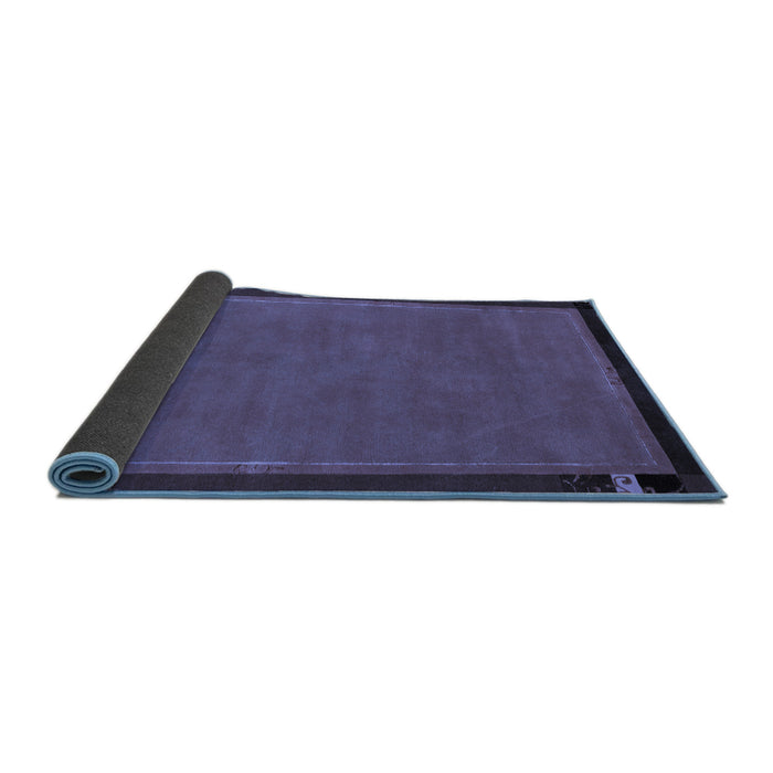 Sideview of Abstract Blue Modern Rug, abs1857blu