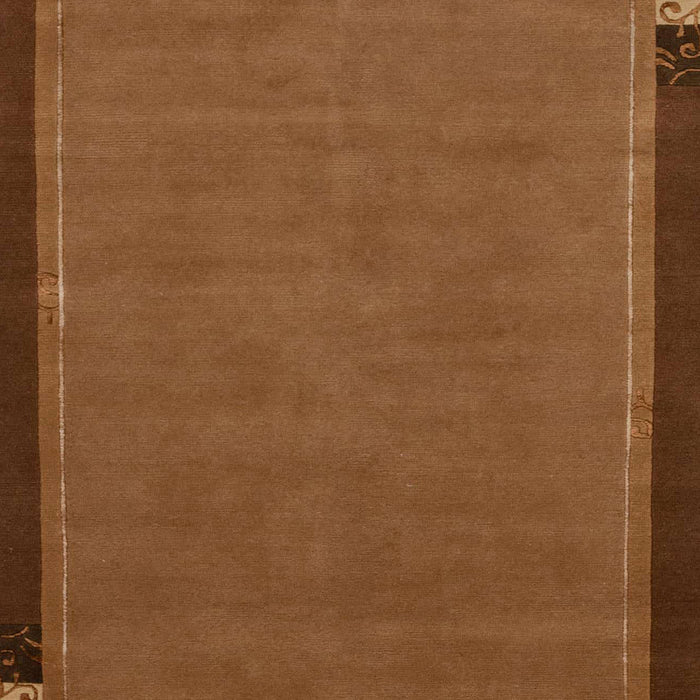 Machine Washable Abstract Saddle Brown Rug, wshabs1857