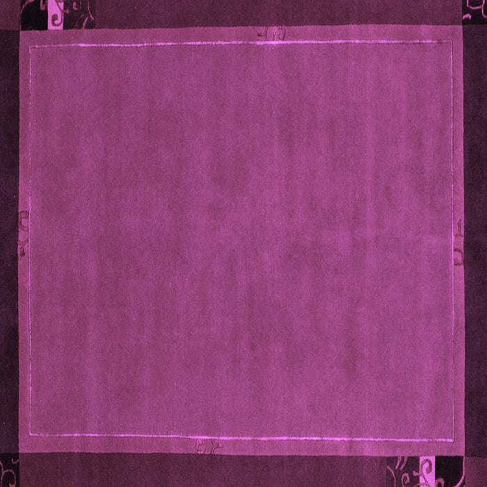 Square Machine Washable Abstract Purple Modern Area Rugs, wshabs1857pur