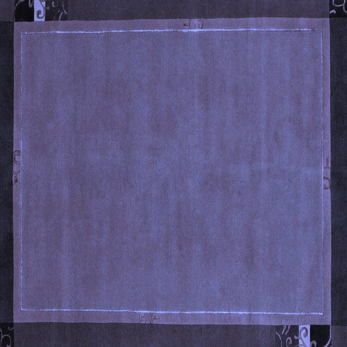 Square Abstract Blue Modern Rug, abs1857blu