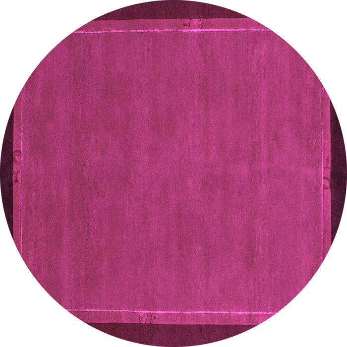 Round Machine Washable Abstract Pink Modern Rug, wshabs1857pnk