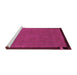 Sideview of Machine Washable Abstract Pink Modern Rug, wshabs1857pnk