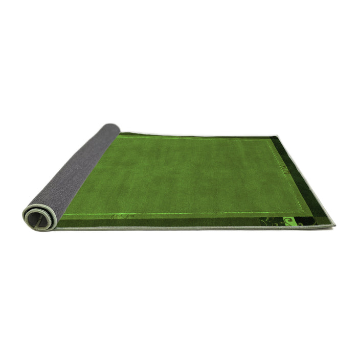 Sideview of Abstract Green Modern Rug, abs1857grn