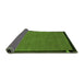 Sideview of Abstract Green Modern Rug, abs1857grn