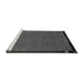 Sideview of Machine Washable Abstract Gray Modern Rug, wshabs1857gry