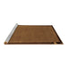 Sideview of Machine Washable Abstract Brown Modern Rug, wshabs1857brn