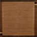 Square Abstract Saddle Brown Modern Rug, abs1857