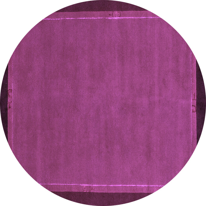 Round Abstract Purple Modern Rug, abs1857pur