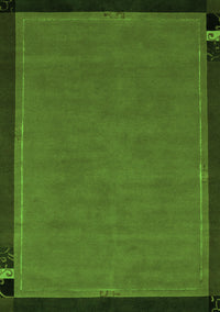 Abstract Green Modern Rug, abs1857grn