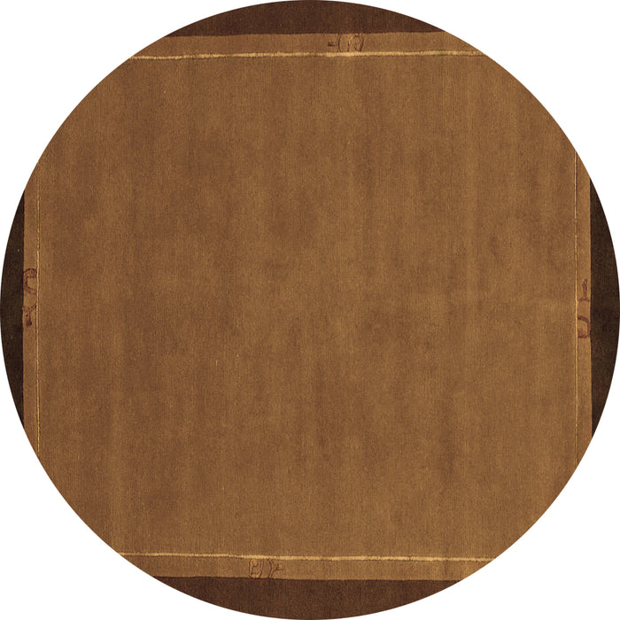 Round Abstract Brown Modern Rug, abs1857brn