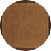 Round Abstract Brown Modern Rug, abs1857brn