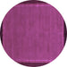 Round Machine Washable Abstract Purple Modern Area Rugs, wshabs1857pur