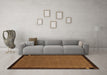 Machine Washable Abstract Brown Modern Rug in a Living Room,, wshabs1857brn