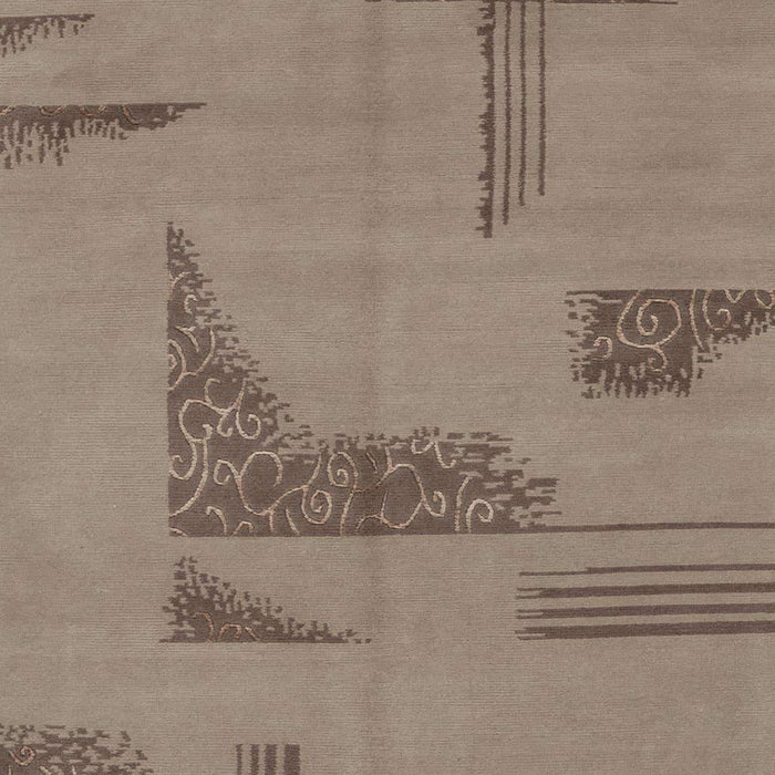 Machine Washable Abstract Dark Almond Brown Rug, wshabs1858