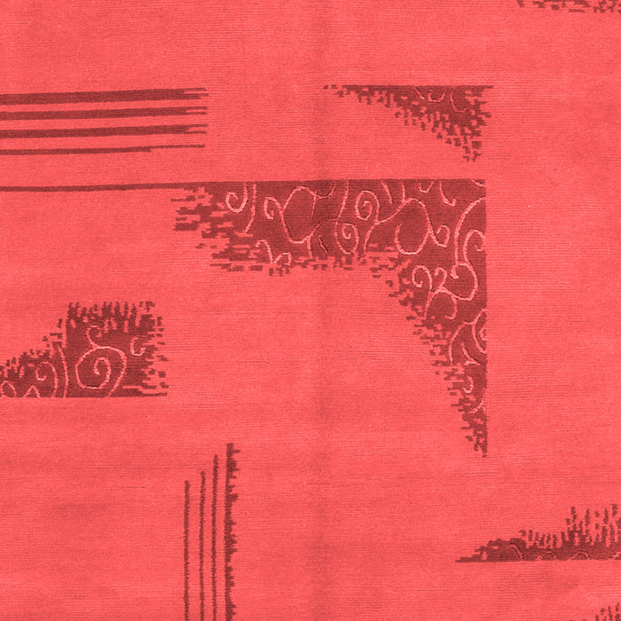 Machine Washable Abstract Red Modern Rug, wshabs1858red