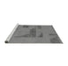 Sideview of Machine Washable Abstract Gray Modern Rug, wshabs1858gry