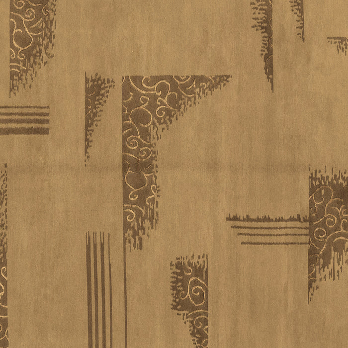 Square Abstract Brown Modern Rug, abs1858brn