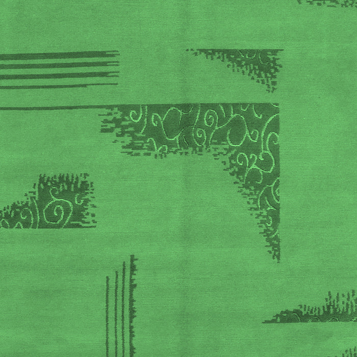 Machine Washable Abstract Emerald Green Modern Area Rugs, wshabs1858emgrn