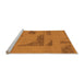 Sideview of Machine Washable Abstract Orange Modern Area Rugs, wshabs1858org