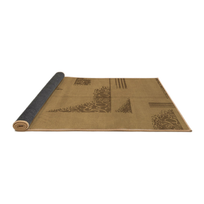 Sideview of Abstract Brown Modern Rug, abs1858brn