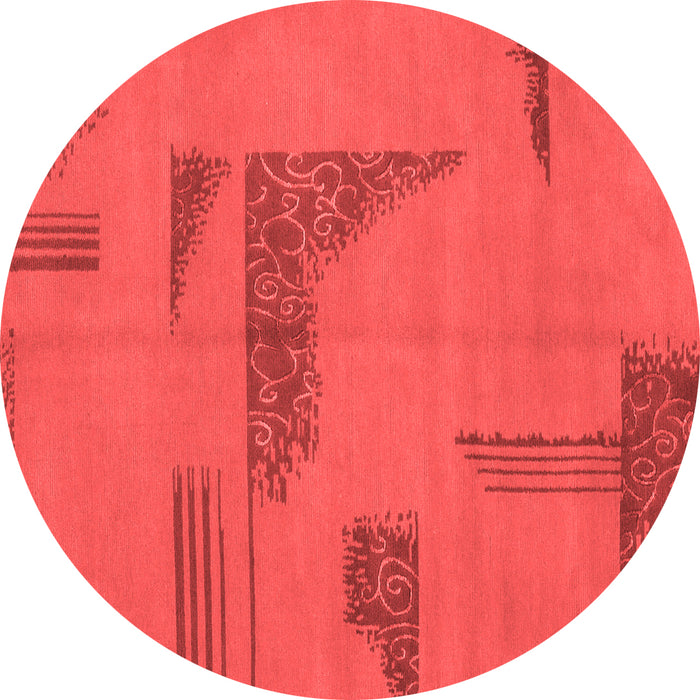 Machine Washable Abstract Red Modern Rug, wshabs1858red