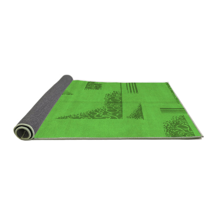 Sideview of Abstract Green Modern Rug, abs1858grn