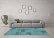 Machine Washable Abstract Light Blue Modern Rug in a Living Room, wshabs1858lblu